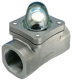 10mm (3/8" BSP(F) Stainless Steel Rising Ball Visual Flow Indicator
