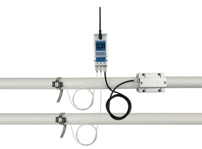 Clamp-on Ultrasonic Heat Flow Meter, DN65 ID (65-75mm OD)