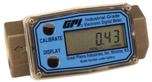 Inline Digital Brass turbine flow meter