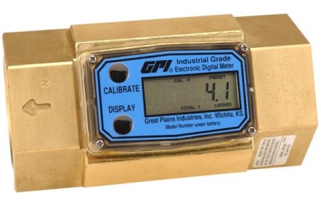 Inline Digital Brass turbine flow meter