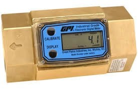 Inline Digital Brass turbine flow meter