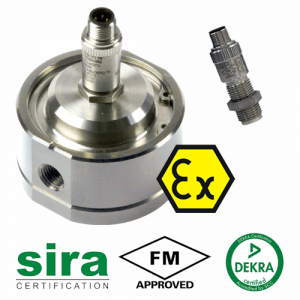 MX09P-Ex Industrial Flow Meter :: 1/4" Ports, 15 - 500L/Hr, 69bar (1000psi)