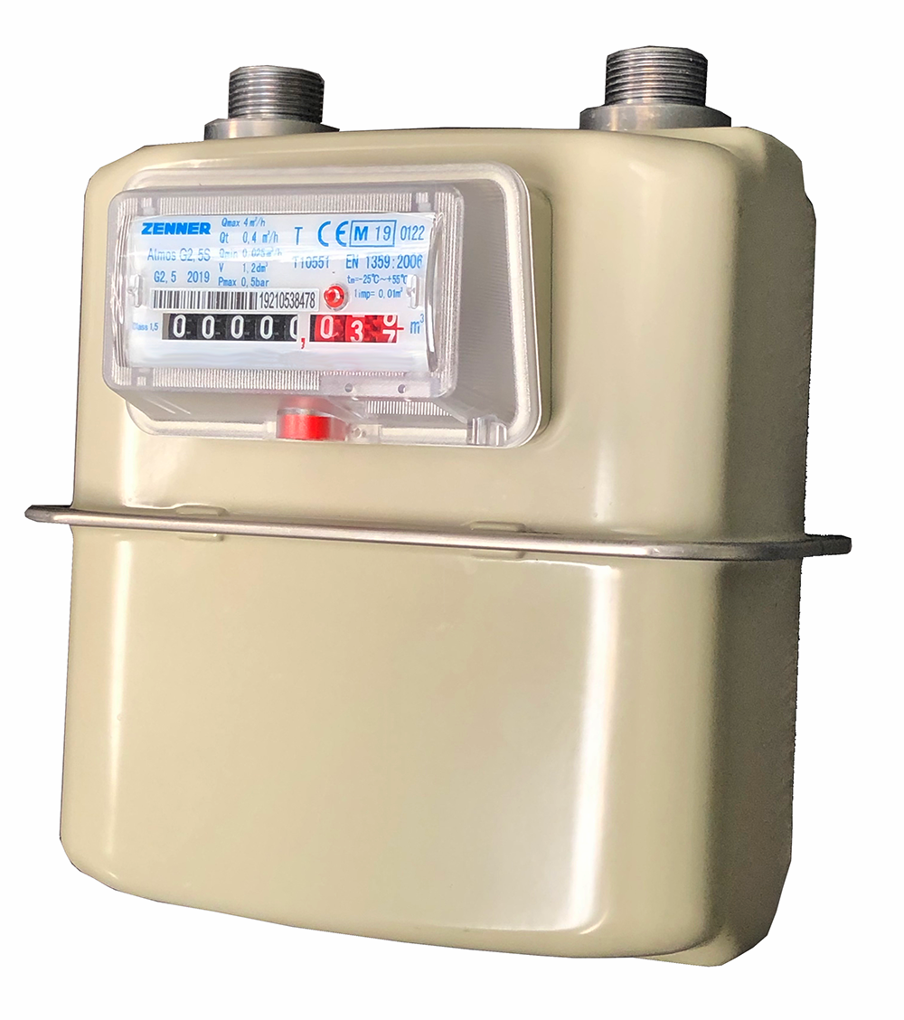 3/4" BSP Apartment Diaphragm Gas meter Qmax 4 m³/h Zenner House