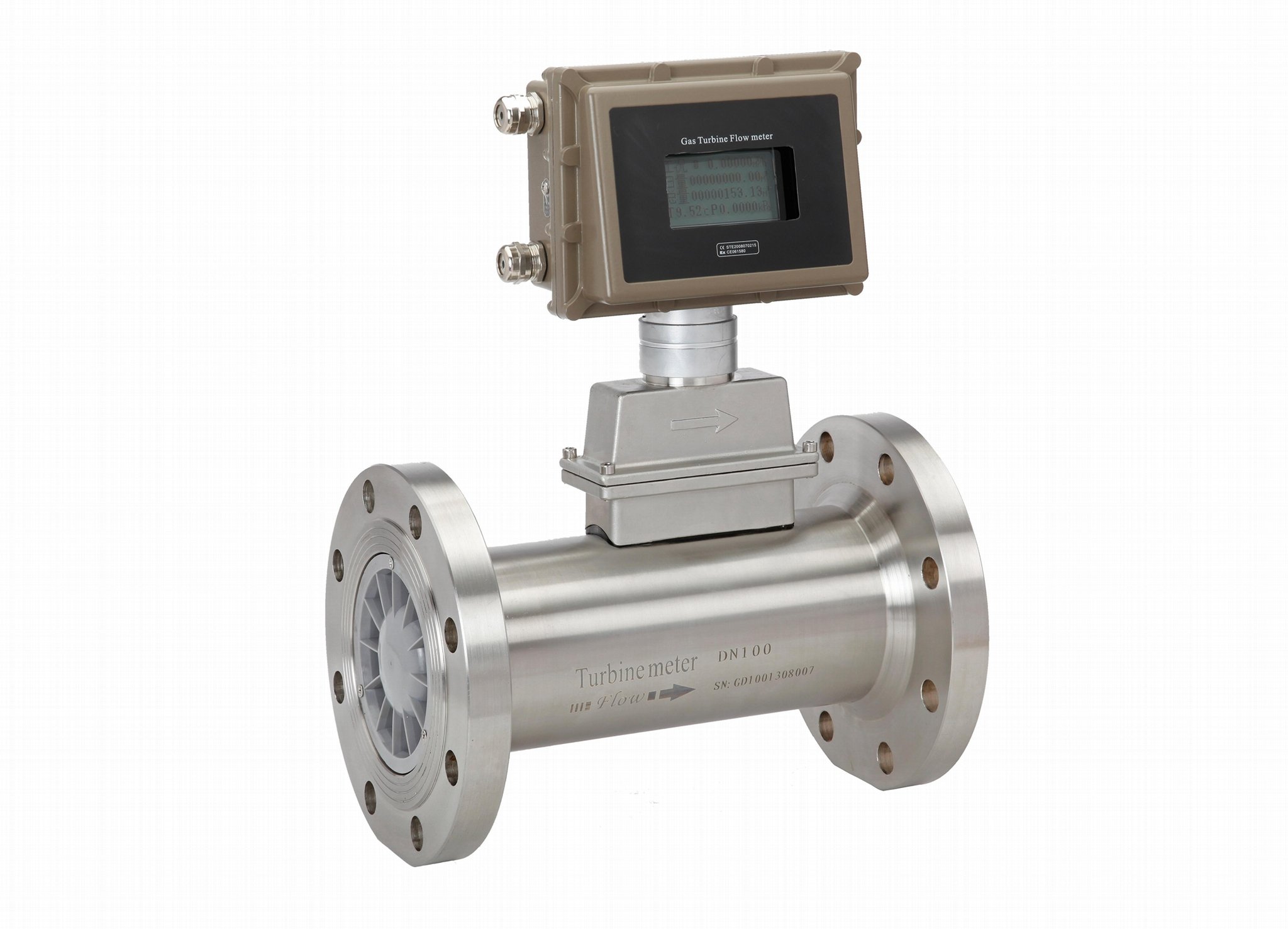 Stainless Steel Gas Flow Meter 50mm ID Economy Stainless Gas Flow