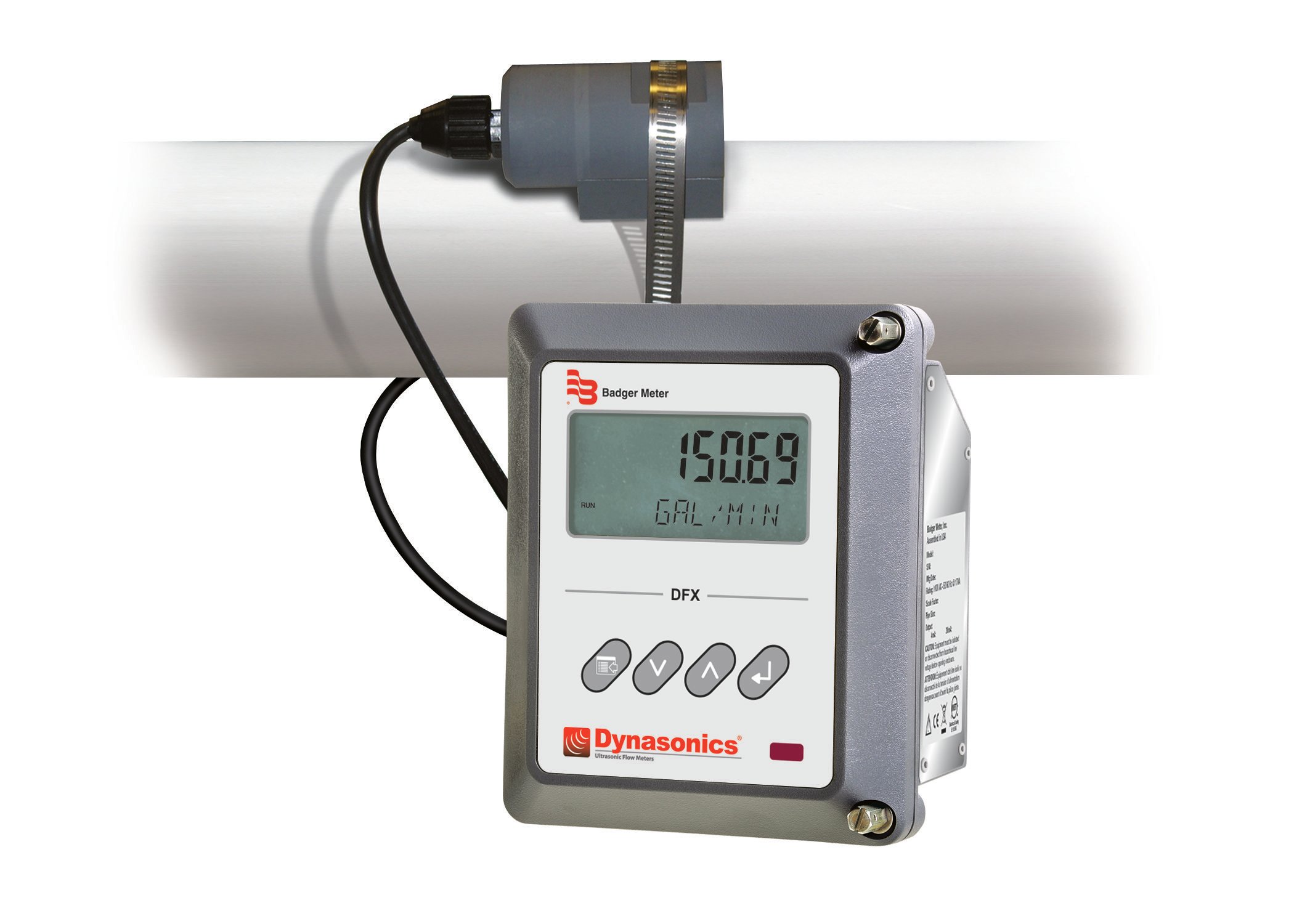 DYNASONICS DFX :: Medidor De Flujo Doppler Ultrasónico De Pinza (0.05 A 9 MPS) | Medidor De Flujo Serie DFX