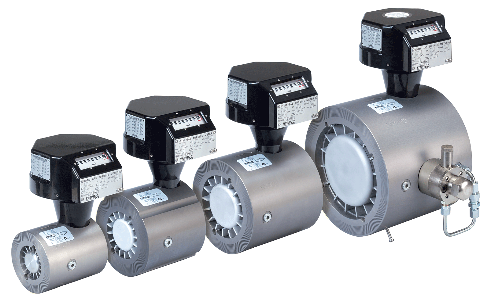 IGTM Mechanical Gas Flow Turbine Meter 100mm Flow Range 13 250 m3/hr IGTM Wafer Gas Turbine