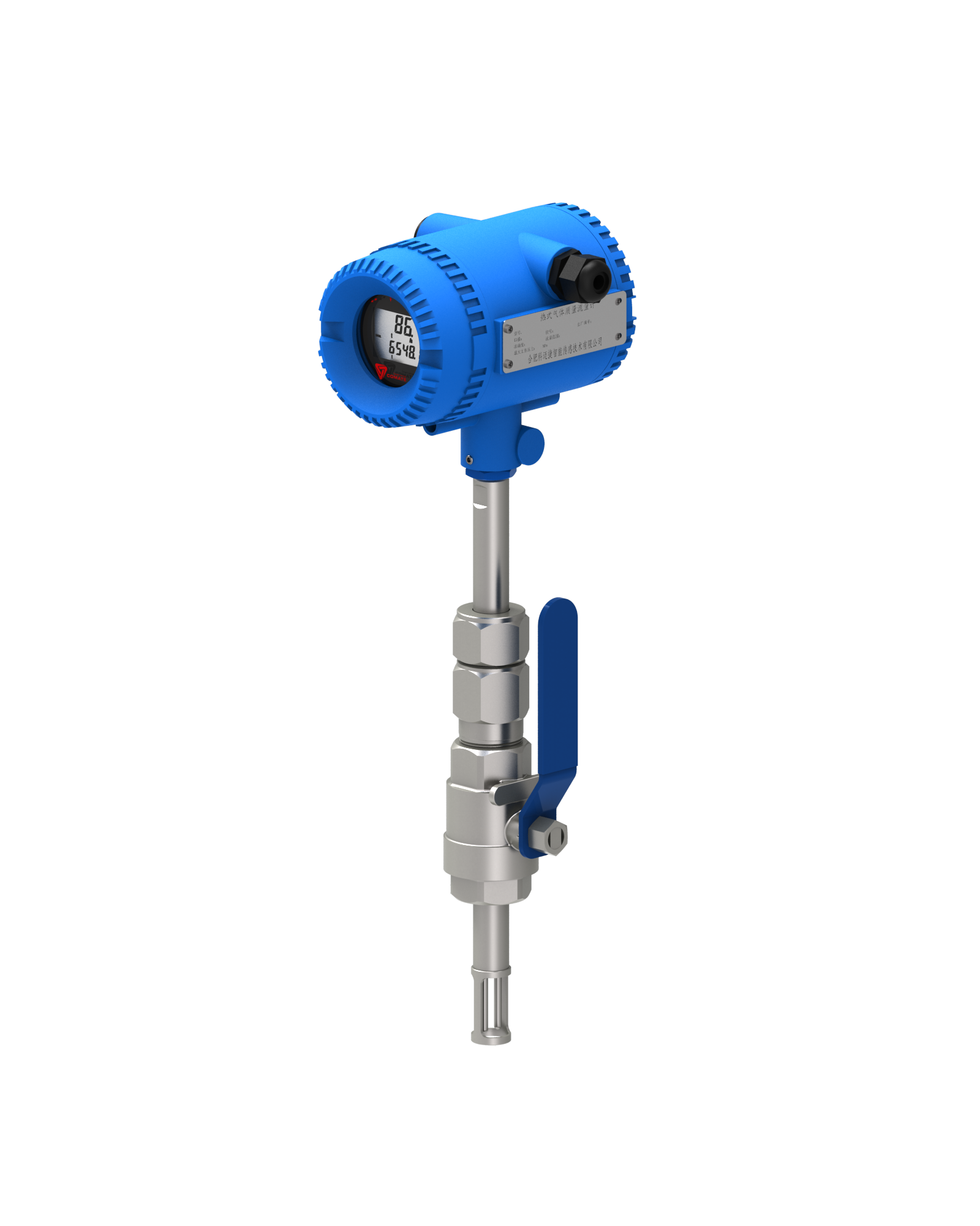 Insertion Thermal Mass Flow meter Threaded for DN25 DN150 TGF600