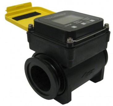AgriMagP Plastic Mag Flow Meter 80mm :: No Moving Parts,   9-35V DC Powered LCD, Frequency Output