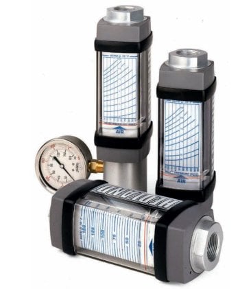 Hedland VA Flow meter for Air & Compressed Gases: 3/4" BSP, Aluminium