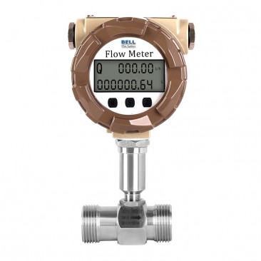 Liquid Flow Turbine Meter::  15mm ID, Range 10 - 100 l/min