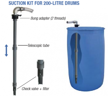 AdBlue Drum Kit :: 230vAC Diaphragm Pump and Manual Nozzle