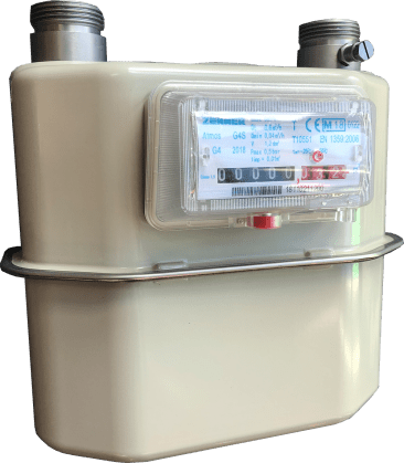 G4 Diaphragm gas meter 1" BS746 connections, 152.4mm Centres