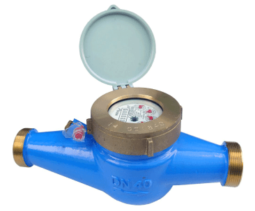 DN15 Multi-Jet Water Meter (Cold) Dry Dial 1/2" BSP :: Nuts, Tails, washers included