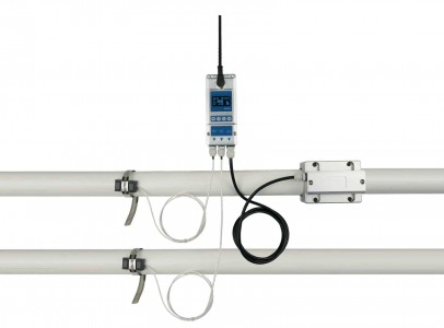Clamp-on Ultrasonic Heat Flow Meter,  DN25 ID (32-35mm OD)