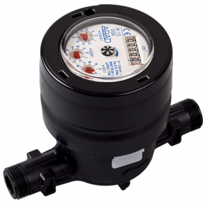 DN15 Arad Gladiator Volumetric Water Meter (Cold) Dry Dial Composite :: Nuts, Tails, Washers included