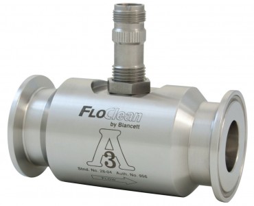 FloClean sanitary turbine flow meter, Tri-Clamp 2 1/2" x 2"