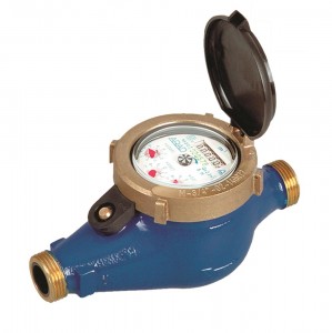 DN32 Arad M-Series Multi-Jet Water Meter (Cold) Dry Dial 1 1/4" BSP :: Nuts, Tails, washers included