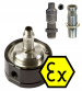 MX06S-Ex Lösungsmittel-Durchflussmesser :: 1/4 "Anschlüsse, 0,5 - 100 L / H, 69 Bar (1000 Psi)