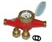 DN20 Multi-Jet Water Meter (Hot) Dry Dial 3/4" BSP :: Nuts, Tails, washers included